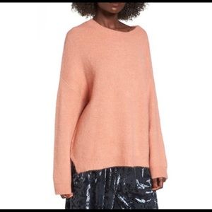 Leith Oversized Pink Sweater Crew Neck New Size S